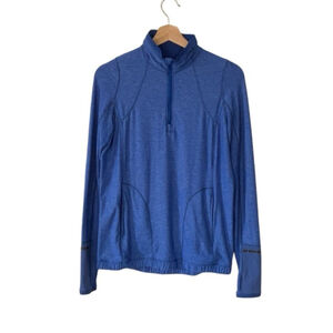 Lululemon Pace Pusher 1/2 Zip Heather Blue, size 8